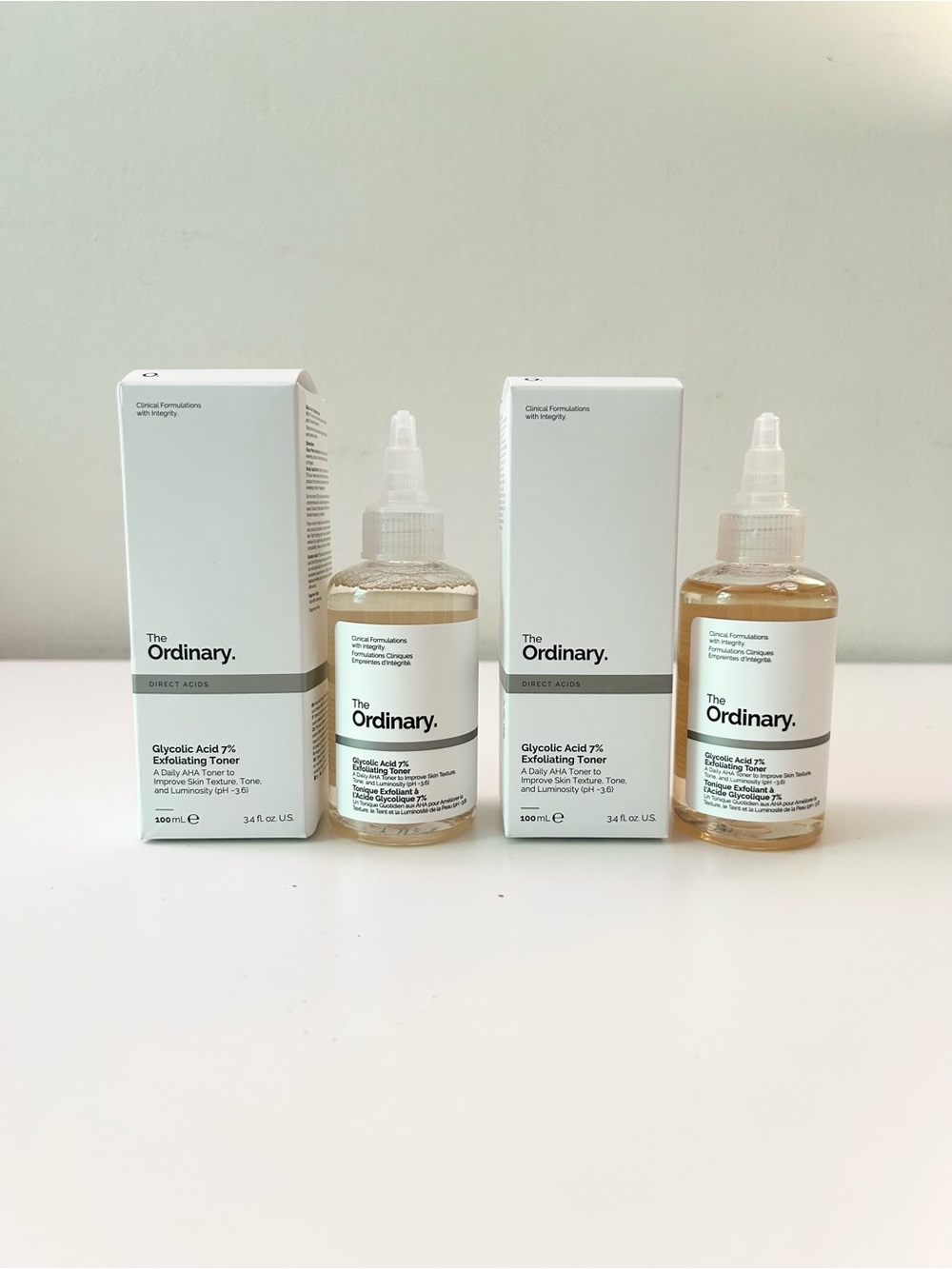 🌸THE ORDINARY Glycolic Acid 7% Exfoliating Toner 100 mL x 2